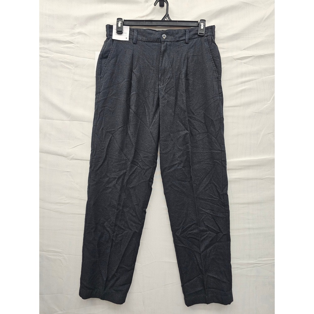 Goodfellow & Co Mens Pleated Trouser Ebony Gray Straight Leg‎ Cotton Pants M NEW